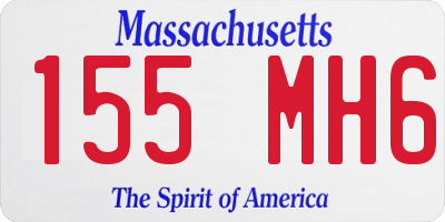 MA license plate 155MH6