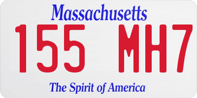 MA license plate 155MH7