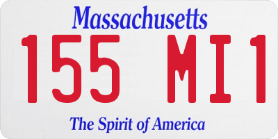 MA license plate 155MI1