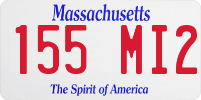MA license plate 155MI2