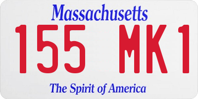 MA license plate 155MK1