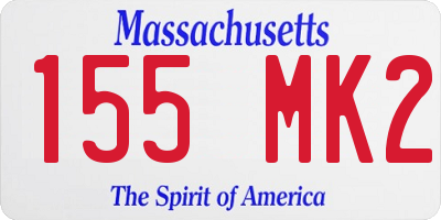 MA license plate 155MK2