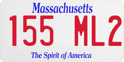 MA license plate 155ML2
