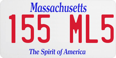 MA license plate 155ML5