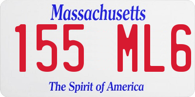 MA license plate 155ML6