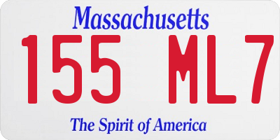 MA license plate 155ML7