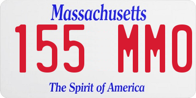 MA license plate 155MM0