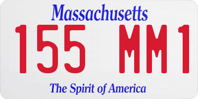 MA license plate 155MM1