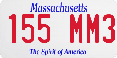 MA license plate 155MM3
