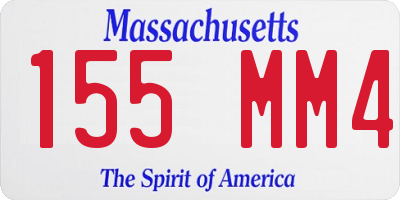 MA license plate 155MM4