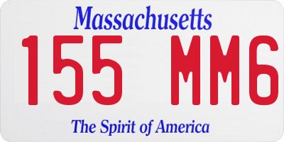 MA license plate 155MM6