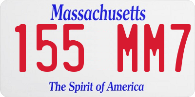 MA license plate 155MM7
