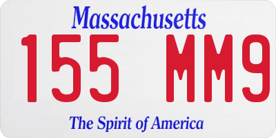 MA license plate 155MM9