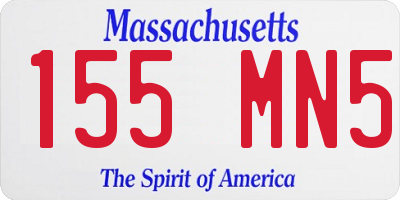 MA license plate 155MN5