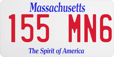 MA license plate 155MN6
