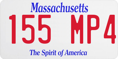 MA license plate 155MP4