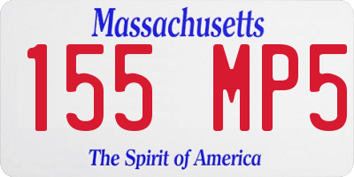 MA license plate 155MP5