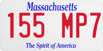 MA license plate 155MP7