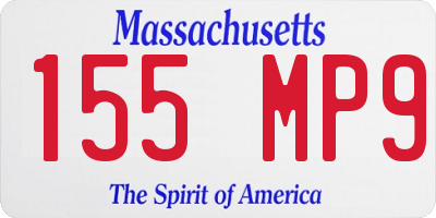 MA license plate 155MP9