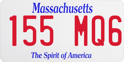 MA license plate 155MQ6