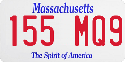 MA license plate 155MQ9