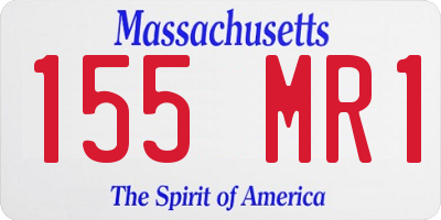MA license plate 155MR1