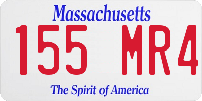 MA license plate 155MR4