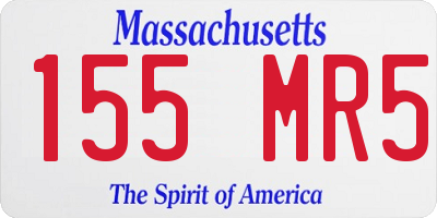 MA license plate 155MR5