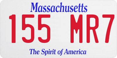 MA license plate 155MR7