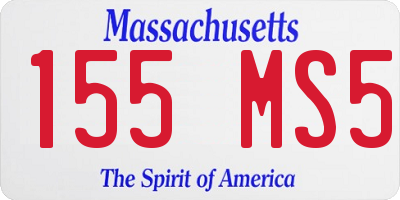 MA license plate 155MS5