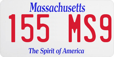 MA license plate 155MS9