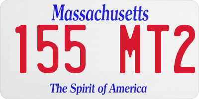 MA license plate 155MT2