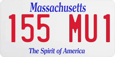 MA license plate 155MU1
