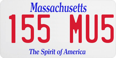 MA license plate 155MU5