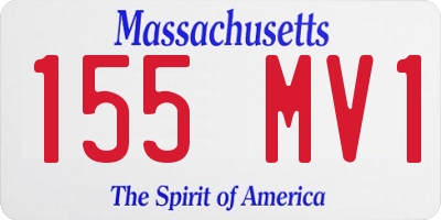MA license plate 155MV1
