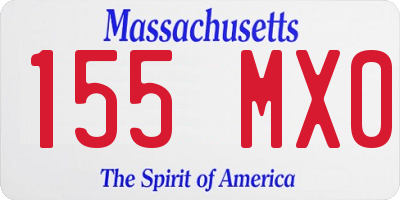 MA license plate 155MX0
