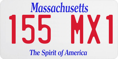 MA license plate 155MX1