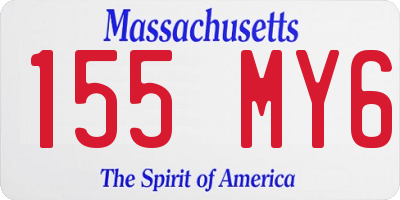 MA license plate 155MY6