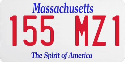 MA license plate 155MZ1