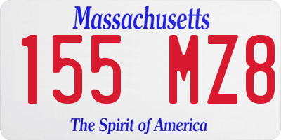 MA license plate 155MZ8