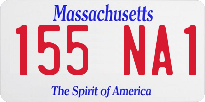 MA license plate 155NA1