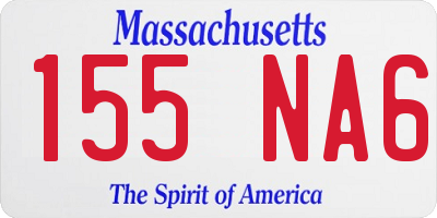 MA license plate 155NA6