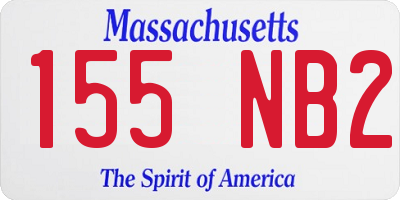 MA license plate 155NB2