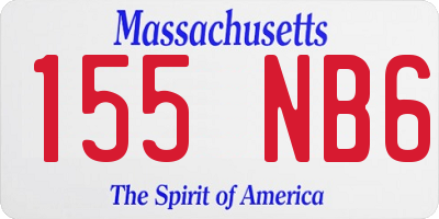 MA license plate 155NB6