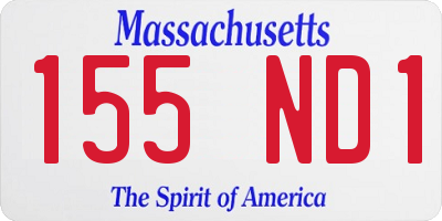 MA license plate 155ND1