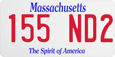 MA license plate 155ND2