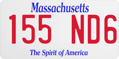 MA license plate 155ND6