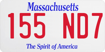 MA license plate 155ND7