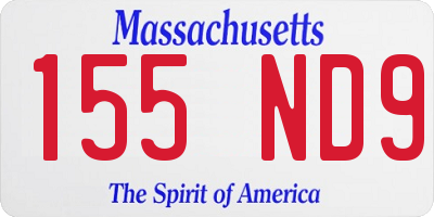MA license plate 155ND9