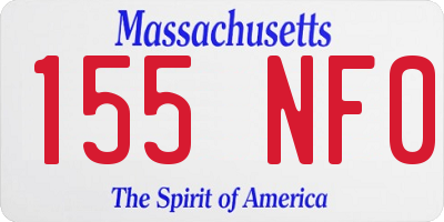 MA license plate 155NF0